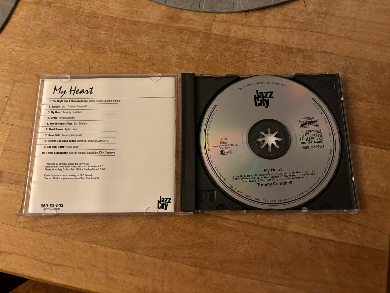 Tommy Campbell ( drums ) - My Heart, Cd's en Dvd's, Ophalen of Verzenden, Zo goed als nieuw, Jazz