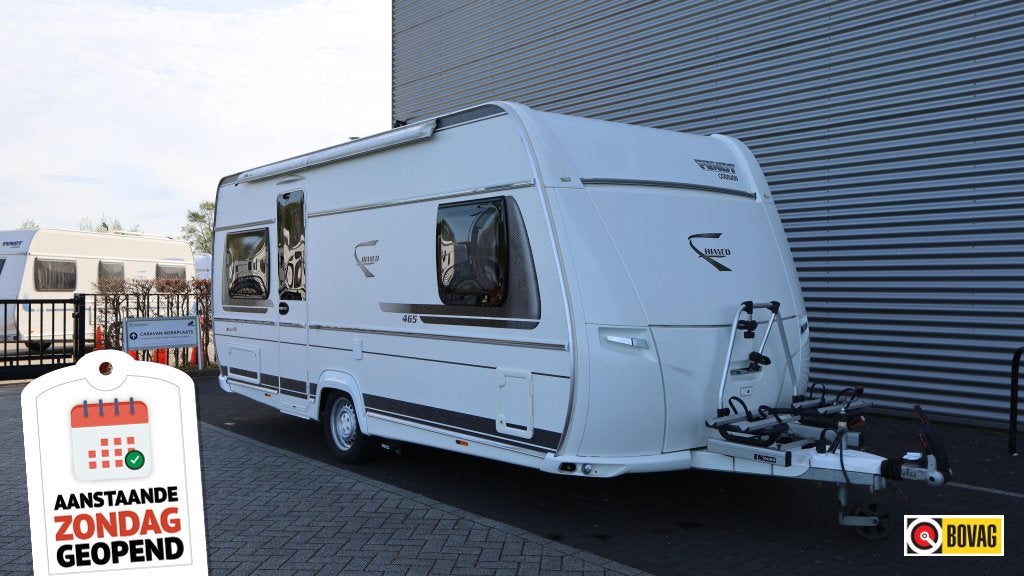 Fendt Bianco Selection 465 SFB mover+fietsrek+etuiluifel, Caravans en Kamperen, Rondzit, Bedrijf, Schokbreker, Overige typen