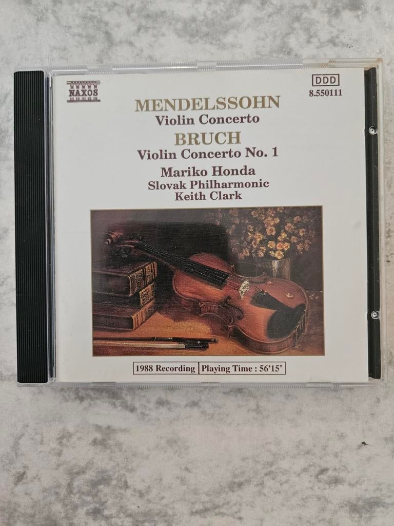Mendelssohn & Bruch: Vioolconcerten - Mariko Honda (Naxos), Ophalen of Verzenden, Romantiek, Zo goed als nieuw, Orkest of Ballet