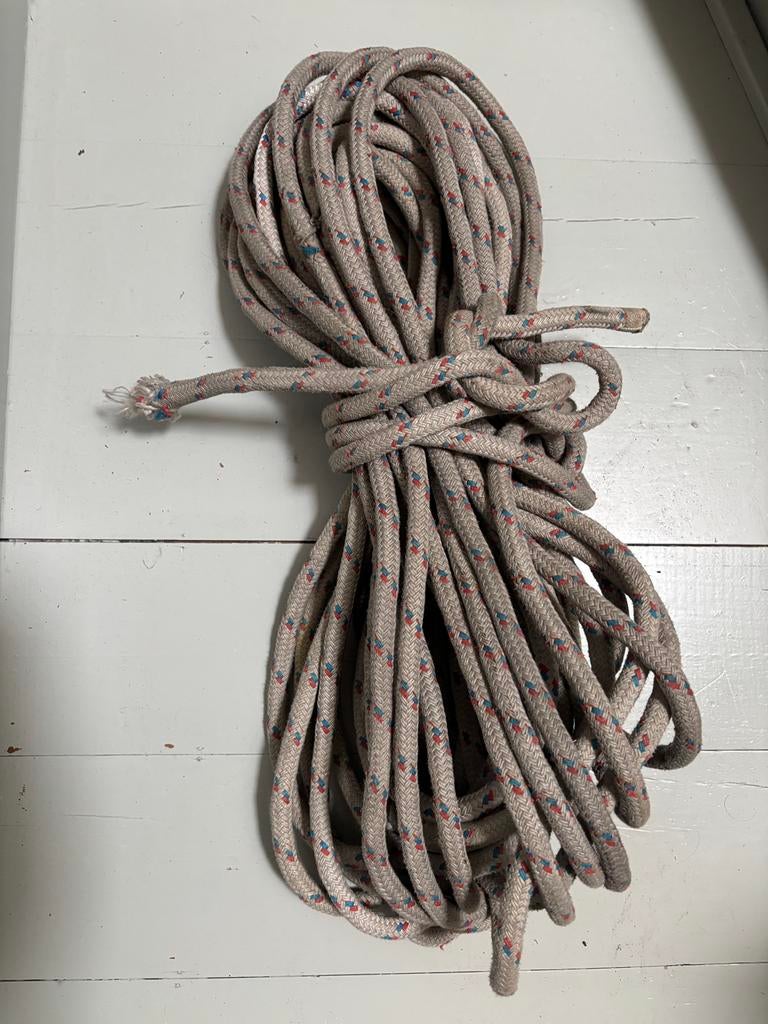 30 meter dik gevlochten touw, ca 15 mm, Ophalen, Gebruikt, Overige typen