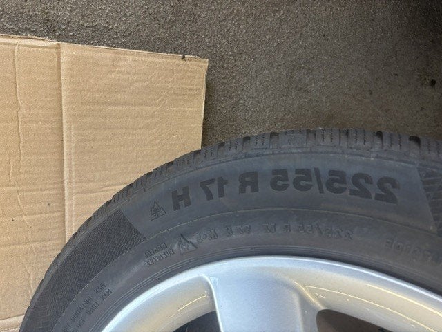 Audi Velgen met Winter banden 225/55 R17/H, Ophalen, Gebruikt, Banden en Velgen, 17 inch