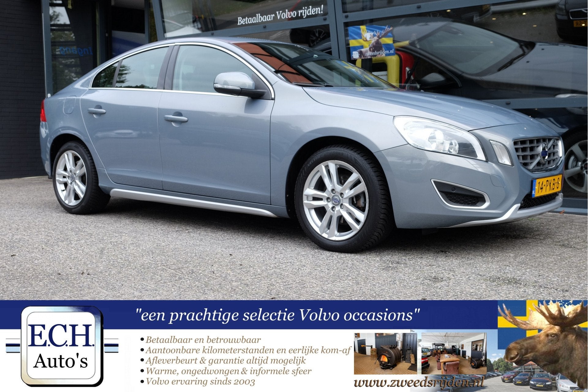 Volvo S60 VERKOCHT -- 1.6 T4 180 pk Trekhaak, Navi, 17 inch,, Voorwielaandrijving, 15 km/l, Gebruikt, Met garantie (alle)