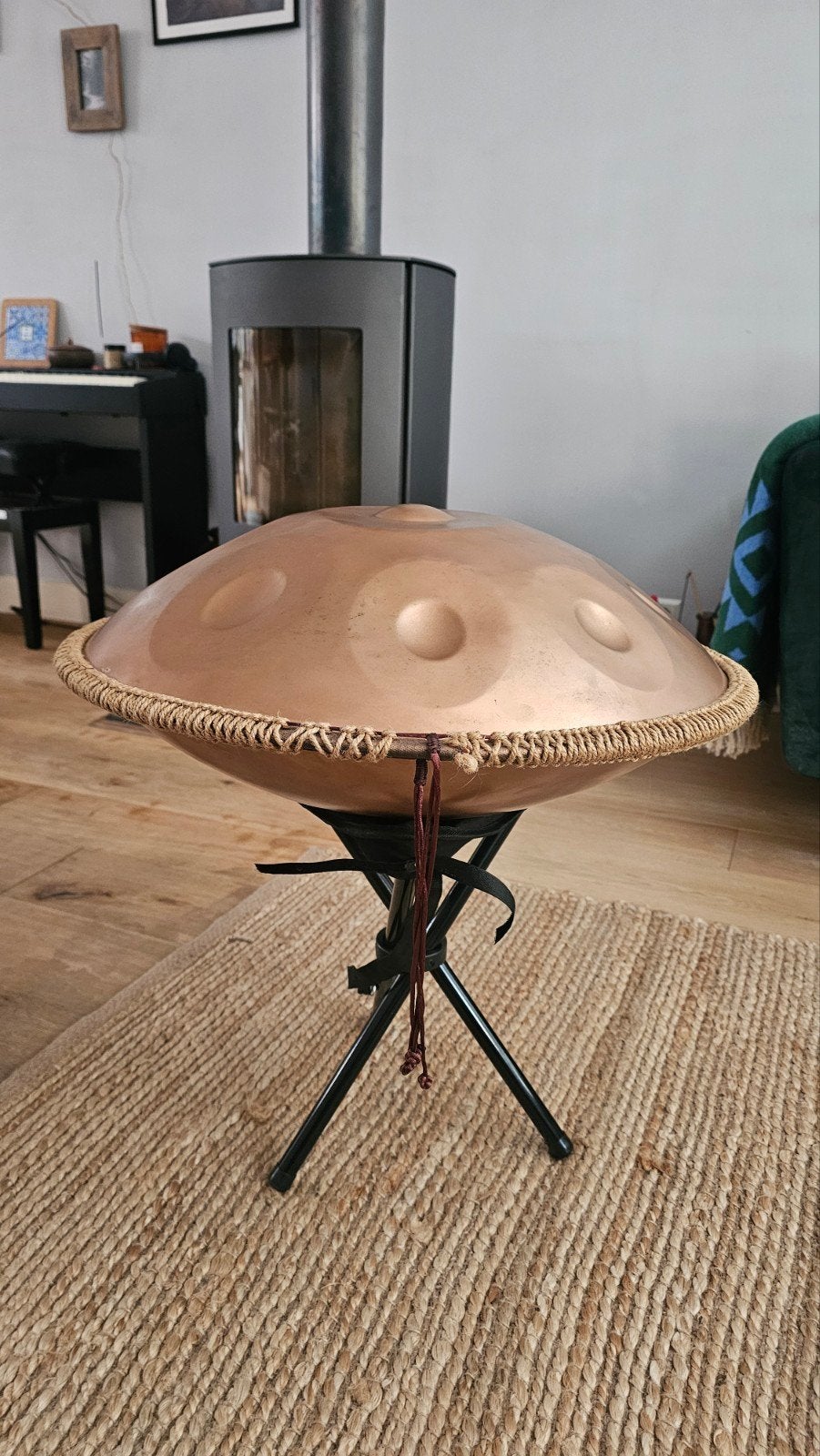 Handpan drum met tas en standaard, Muziek en Instrumenten, Ophalen, Gebruikt, Melodische percussie