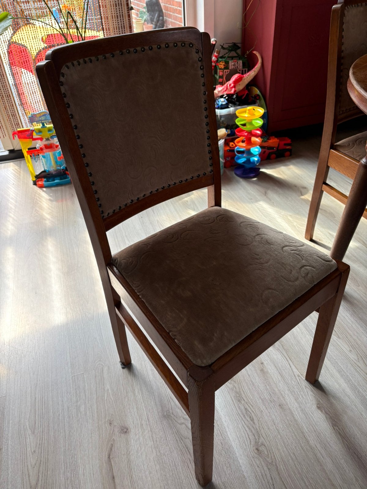 4 nog mooie antieke eetkamerstoelen!, Antiek en Kunst, Antiek | Meubels | Stoelen en Banken, Ophalen