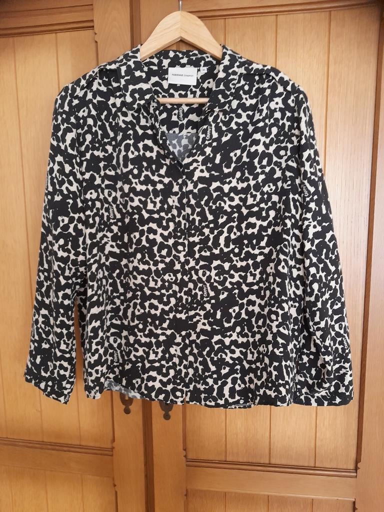 Blouse van Fabienne Chapot maat 40 zwart creme, Maat 38/40 (M), Verzenden, Zwart, Zo goed als nieuw