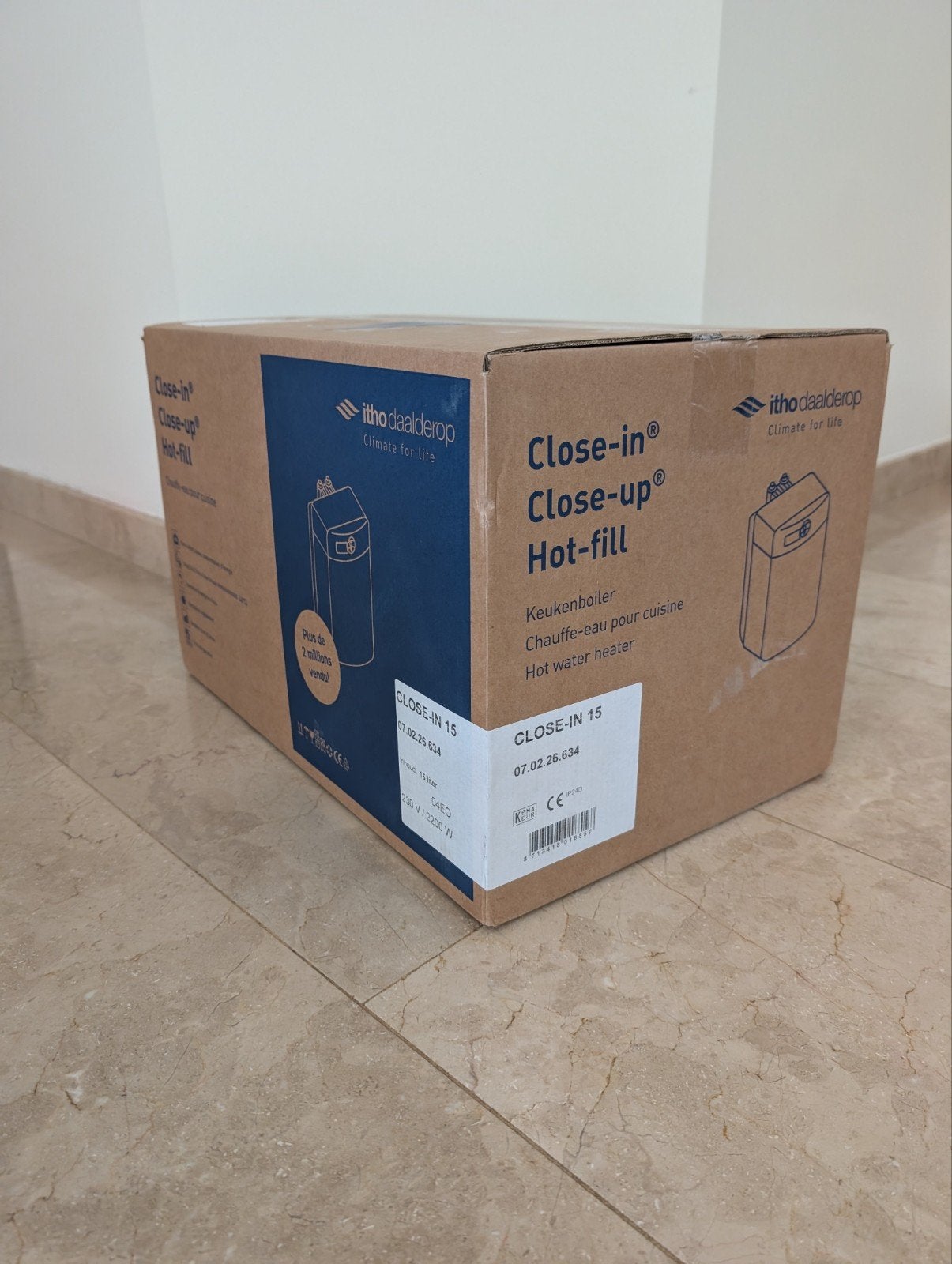 Itho Daalderop Close-in Hot-fill Boiler 15 liter, Minder dan 20 liter, Ophalen of Verzenden, Nieuw, Boiler