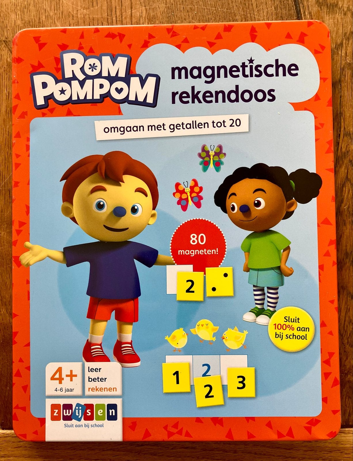 Rom Pom Pom magnetische rekendoos - leren rekenen tot 20, Ophalen of Verzenden, Zo goed als nieuw, Rekenen