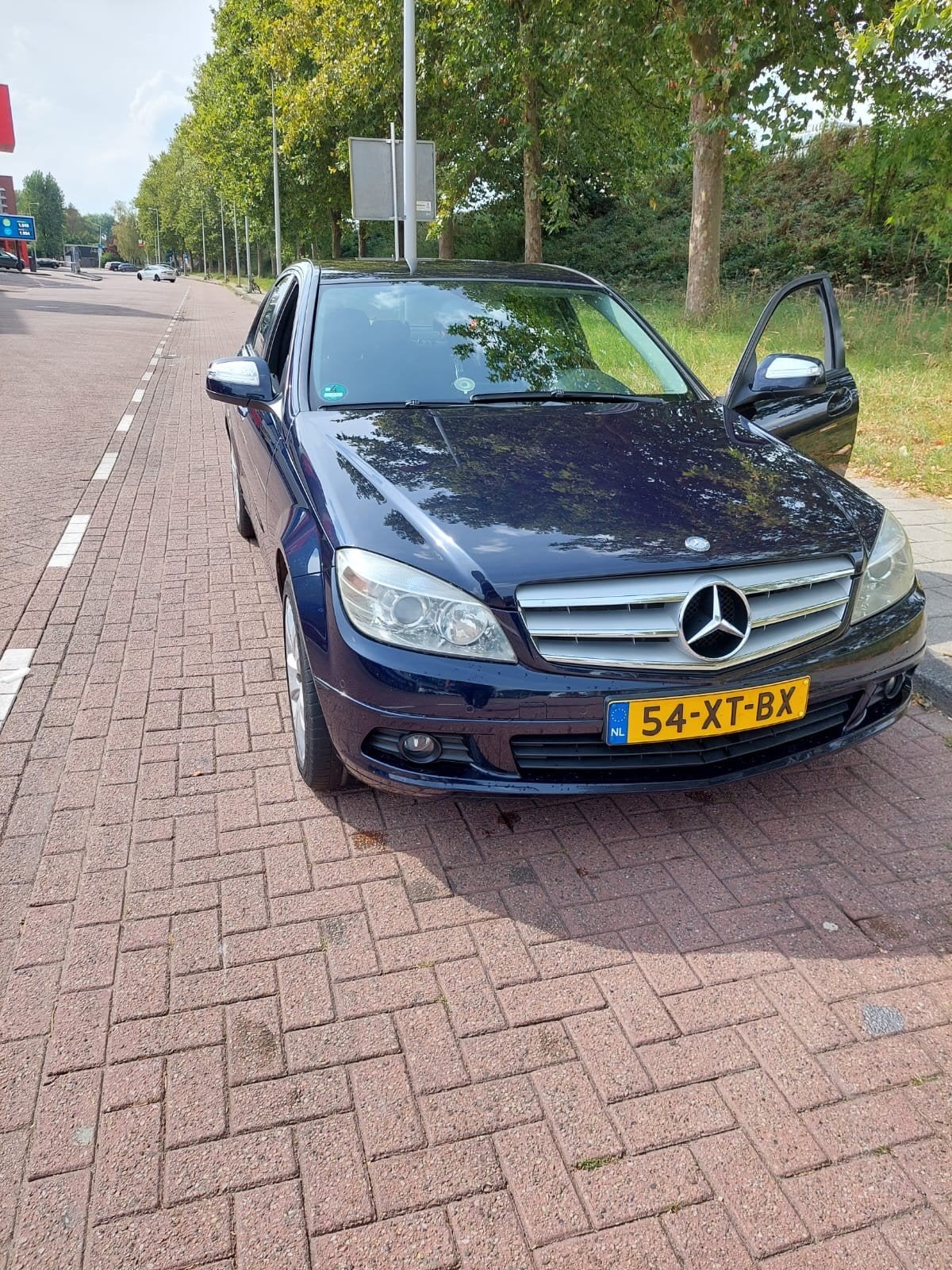 Mercedes-Benz C-Klasse 1.8 C180 Kompressor Sedan AUT 2007, Auto's, Achterwielaandrijving, 1800 kg, Blauw, 1796 cc