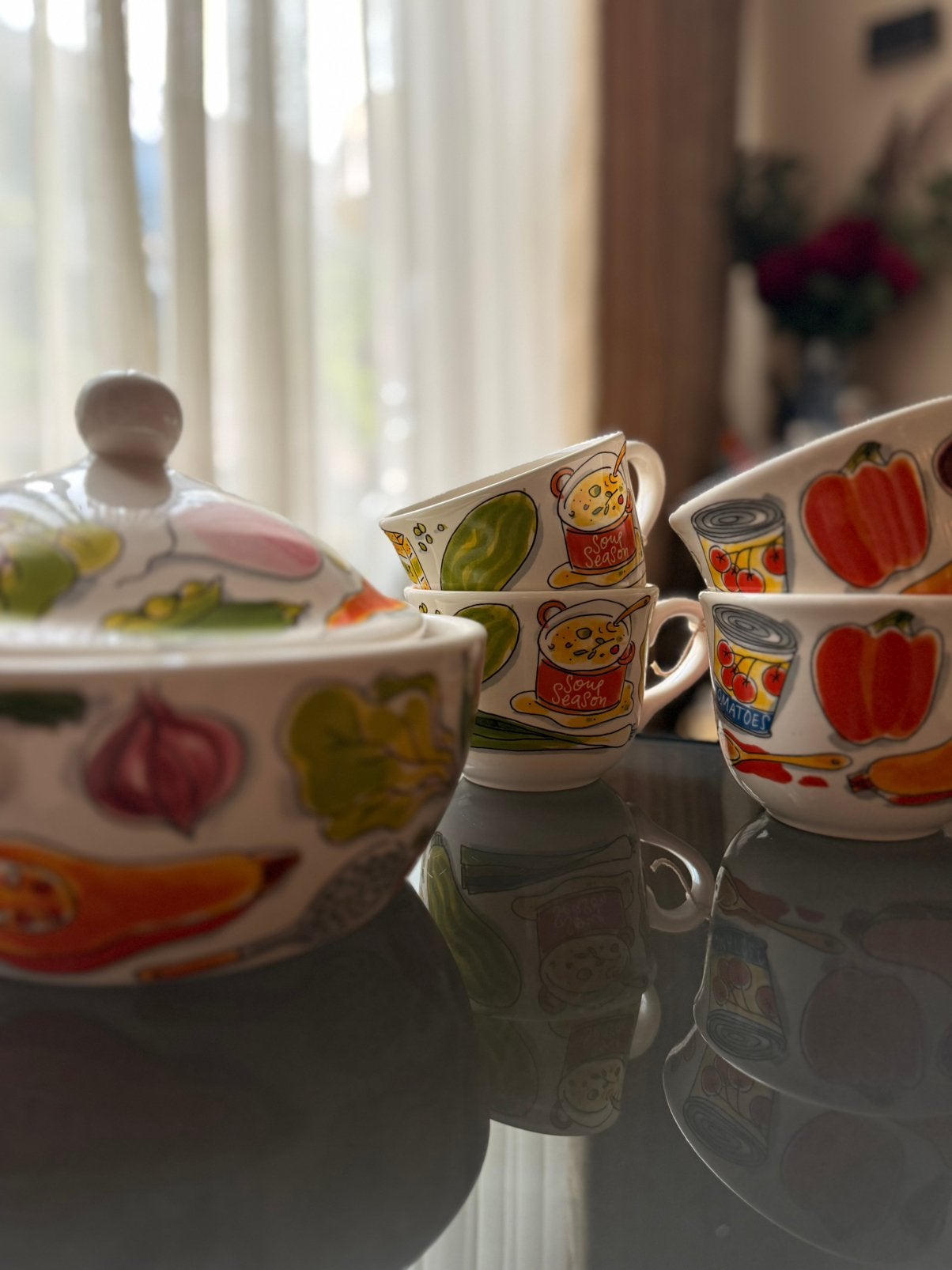 Grote collectie Blond Amsterdam servies - Pasta, Sushi, Ontb, Ophalen, Zo goed als nieuw, Bord(en), Modern