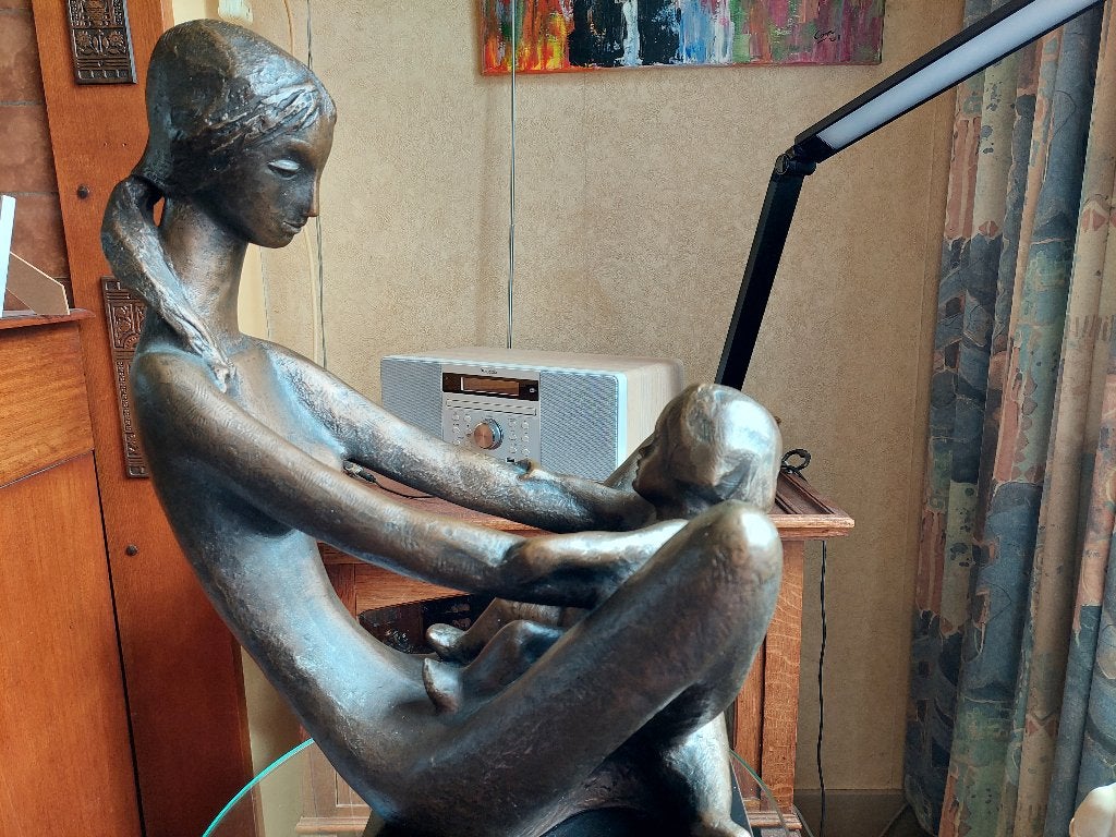 Moeder met kind / Austin Prod. Inc. 1970 / 52 cm. / Vintage, Antiek en Kunst, Beeld, Noord-Amerika, Overige stijlen, Gemerkt