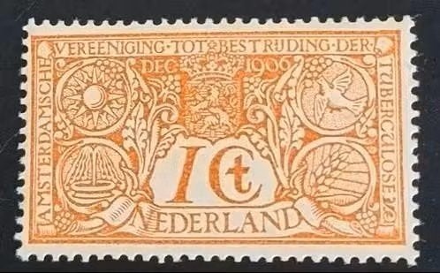 Nederland 1906 - nvph 84 - Tuberculosebestrijding, Postzegels en Munten, Ophalen of Verzenden, T/m 1940, Postfris