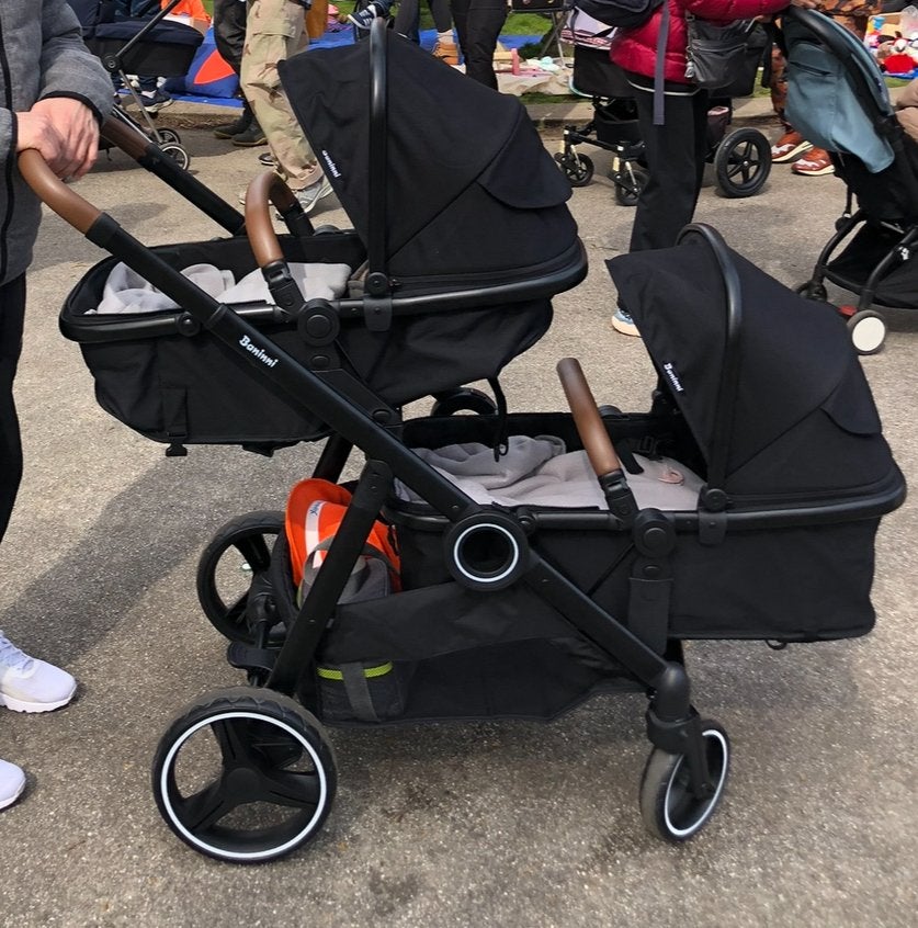 Baninni Duo Luiz Tweeling Kinderwagen Zwart, Ophalen of Verzenden, Gebruikt, Kinderwagen of Buggy