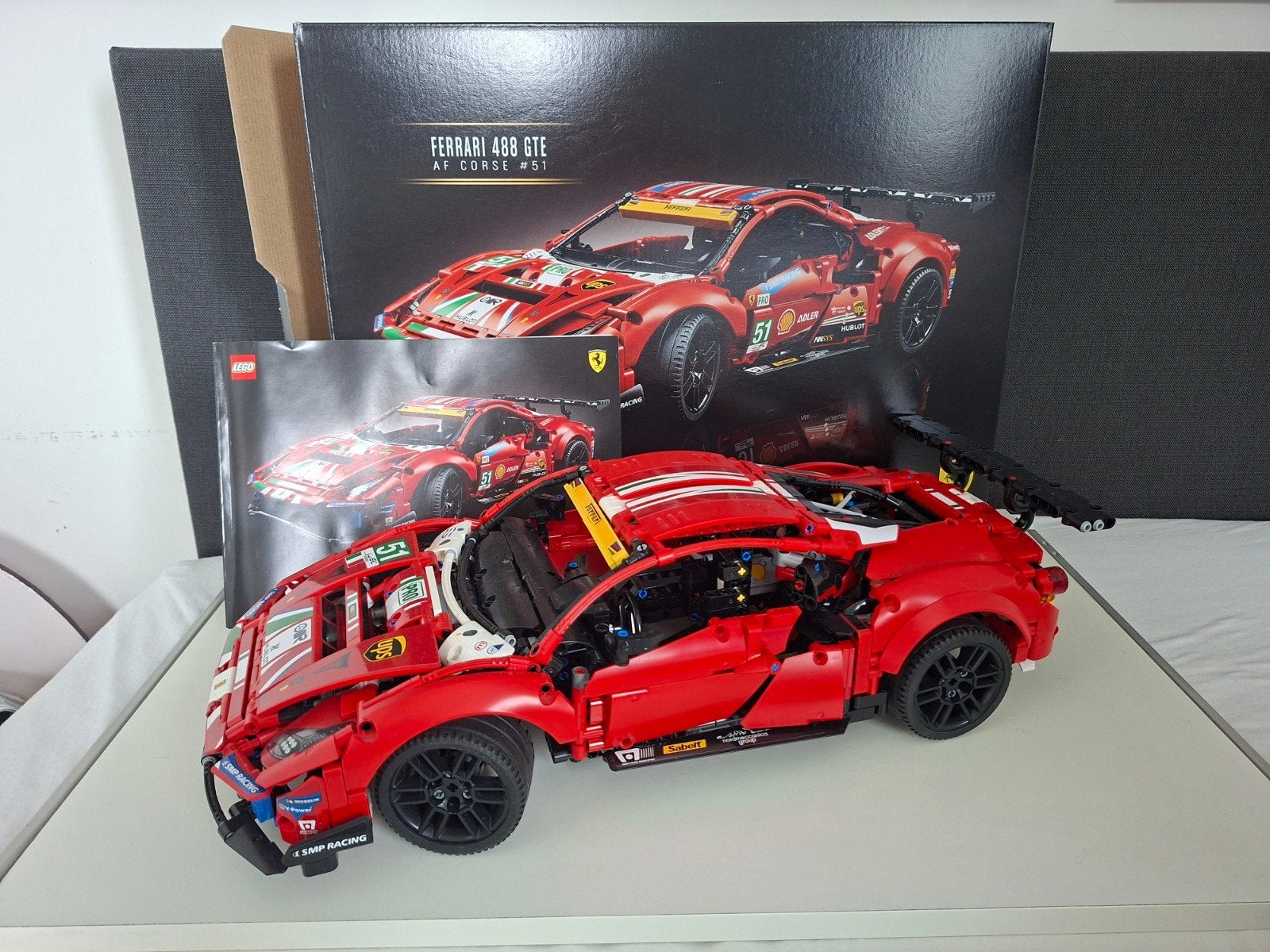 Lego Technic 42125 Ferrari 488 GTE, Gebruikt, Lego, Ophalen of Verzenden, Complete set