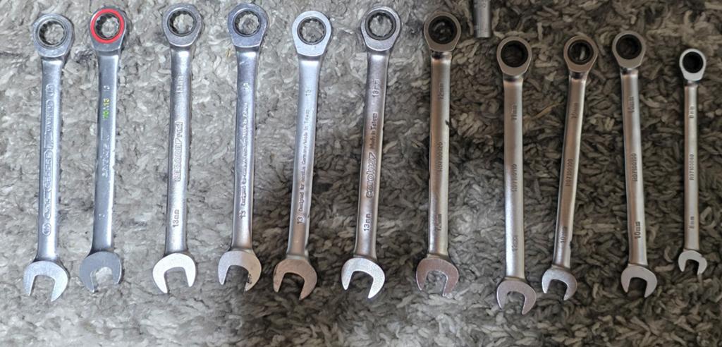 Carolus Gedore ratelsleutels set 11stuks, Ophalen of Verzenden, Gebruikt