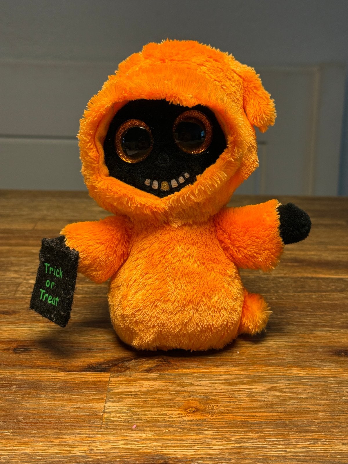 Ty Beanie Boo's Grinner Halloween Knuffel, Oranje, Overige karakters, Overige typen, Ophalen of Verzenden
