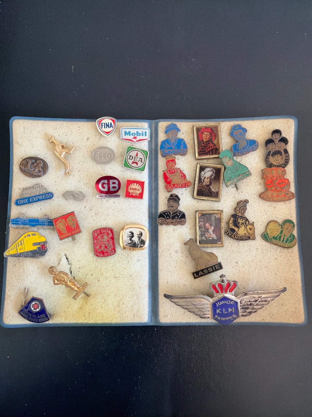 Vintage Speldjes Ruilboekje met diverse pins, Ophalen of Verzenden, Gebruikt, Merk, Speldje of Pin