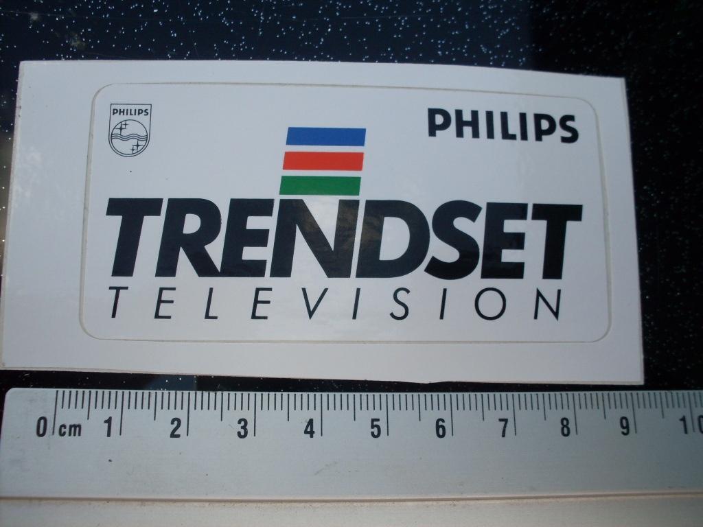sticker philips trendset television logo tv ktv vintage, Verzenden, Zo goed als nieuw, Merk