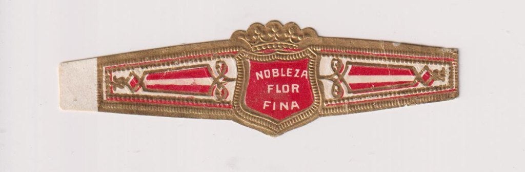 sigarenbanden - NOBLEZA FLOR FINA, Verzamelen, Ophalen of Verzenden, Zo goed als nieuw, Sigarenbandjes