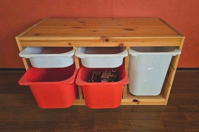 Ikea Trofast opbergkast grenen met 5 lades, Kast, Zo goed als nieuw, 75 tot 100 cm, Minder dan 50 cm