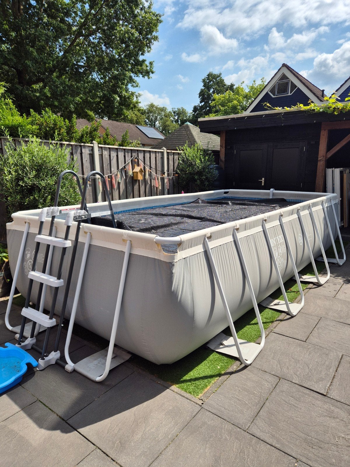 Intex Prism Frame Premium Zwembad Set (4.88x2.44x1.07m), Ophalen, 200 tot 300 cm, 80 tot 120 cm, Zo goed als nieuw
