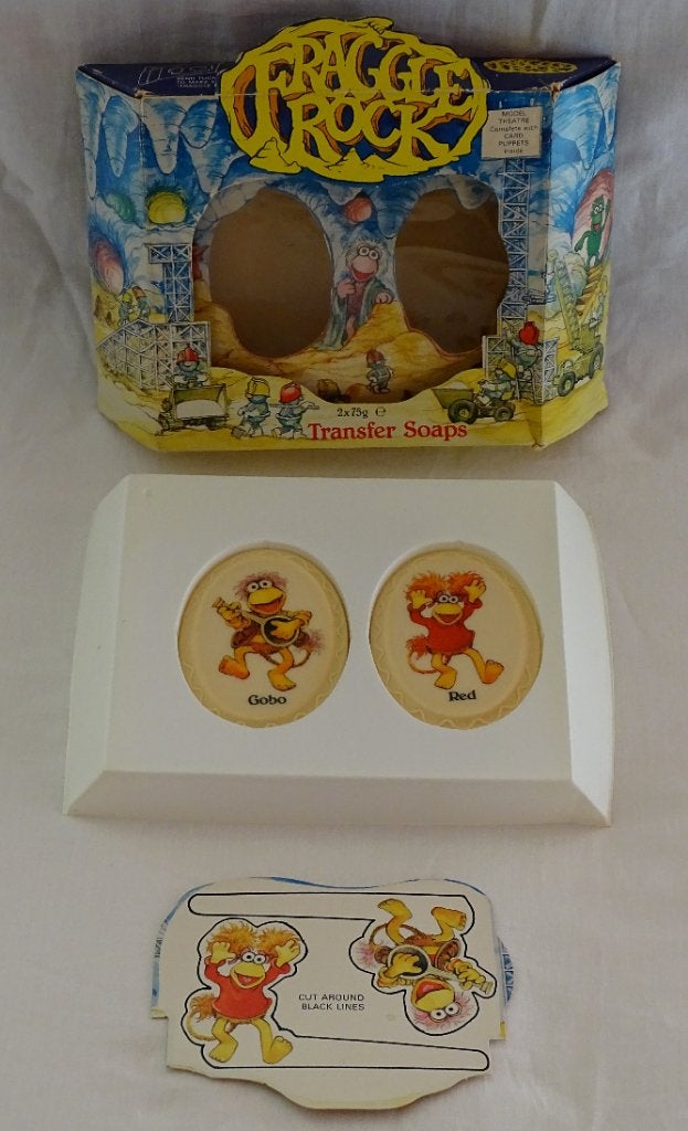 Fraggle Rock doosje (model theater) met 2 zeepjes 1984, Verzenden, Zo goed als nieuw