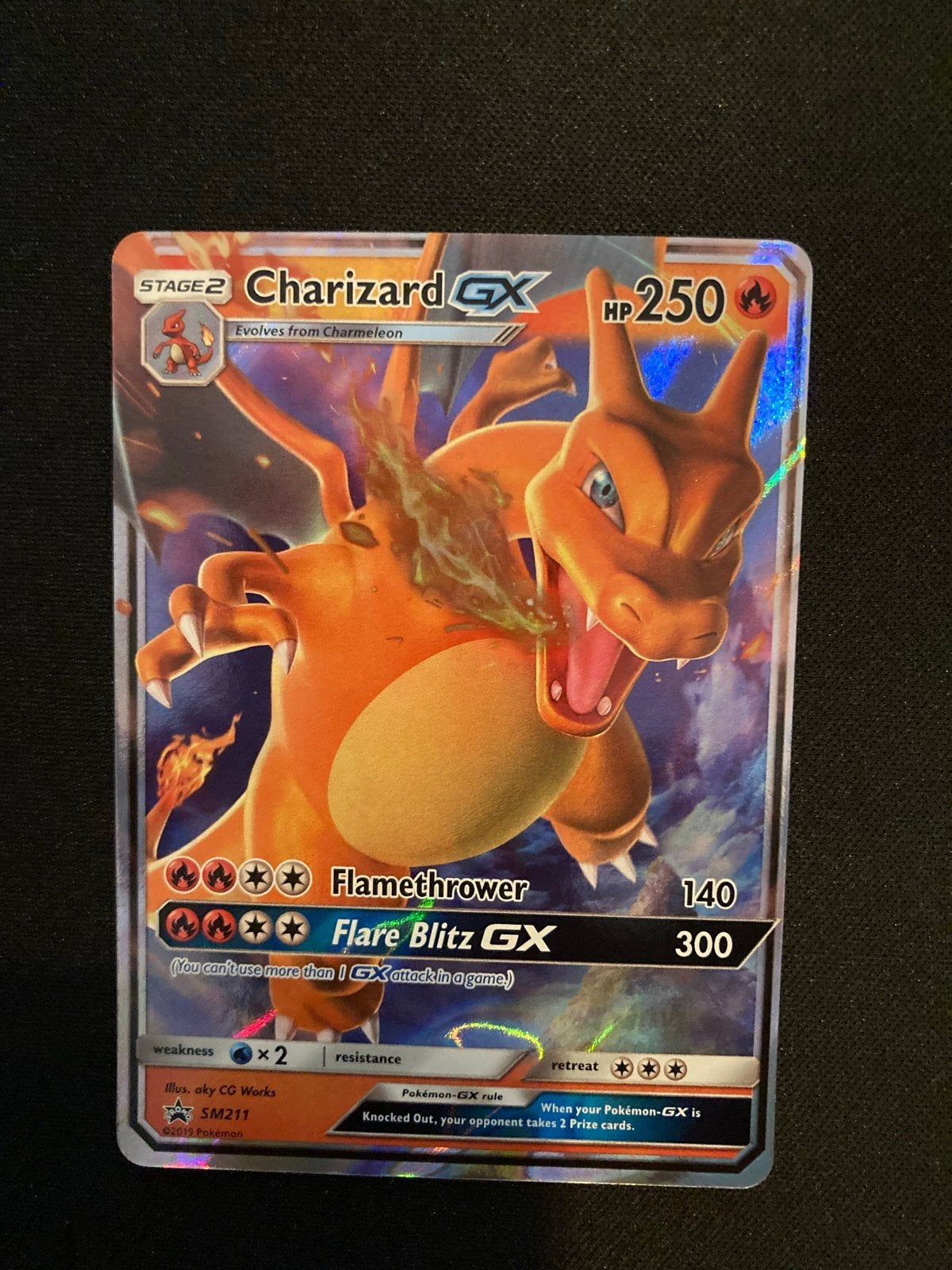 Charizard GX SM211, Ophalen of Verzenden, Zo goed als nieuw, Losse kaart