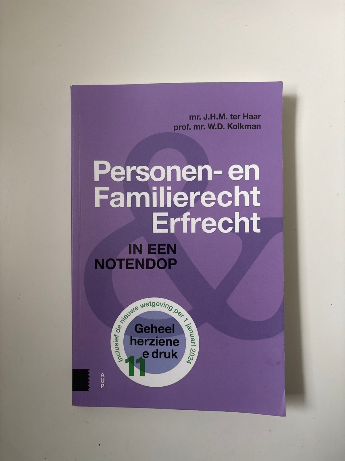 Personen- en Familierecht Erfrecht in een Notendop, Ophalen of Verzenden, Gamma, Zo goed als nieuw, WO
