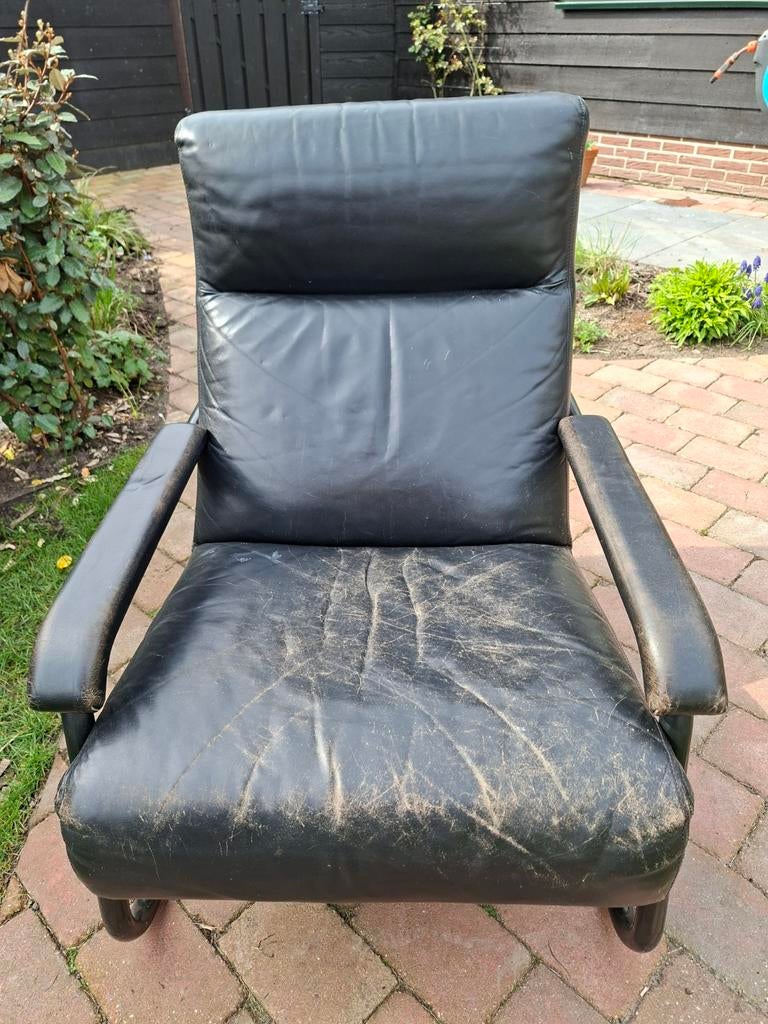Jan des Bouvrie design stoel - opknapper, Huis en Inrichting, Stoelen, Ophalen, Gebruikt, Zwart, Design