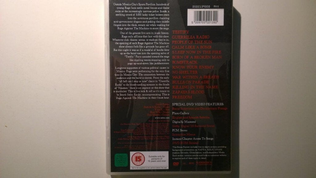 Rage Against The Machine - The Battle Of Mexico City (DVD), Alle leeftijden, Ophalen of Verzenden, Zo goed als nieuw, Concert