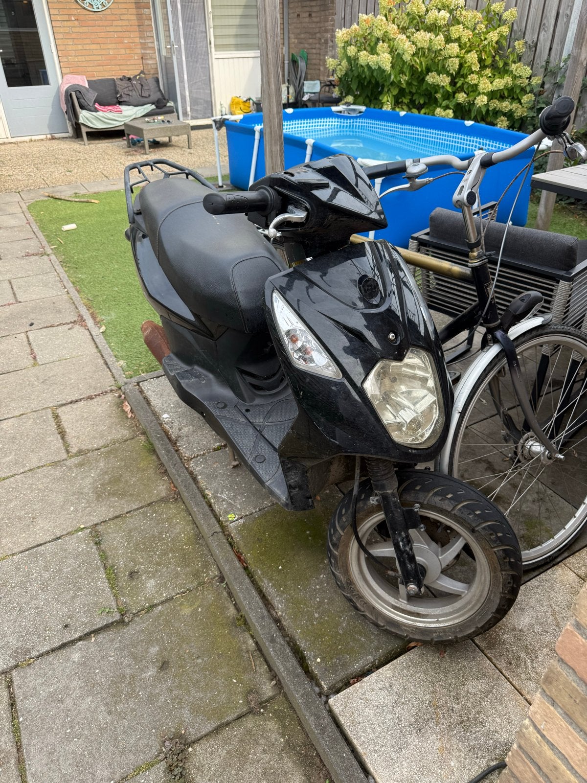 Sym Orbit scooter - Zwart, 14845 km, Ophalen, Gebruikt, Maximaal 45 km/u, Benzine