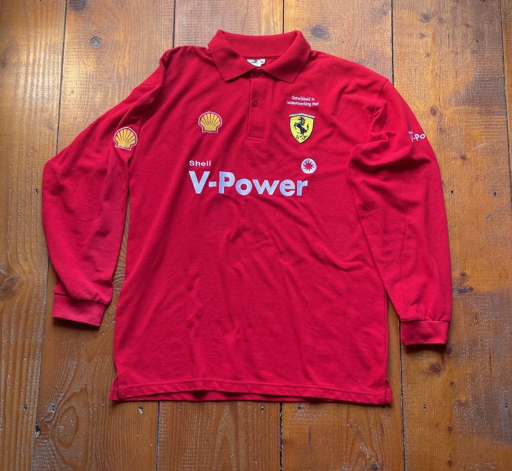 Ferrari Shell V-Power Longsleeve Rood XL A-196, Ferrari, Verzenden, Onbekend, Maat 56/58 (XL)