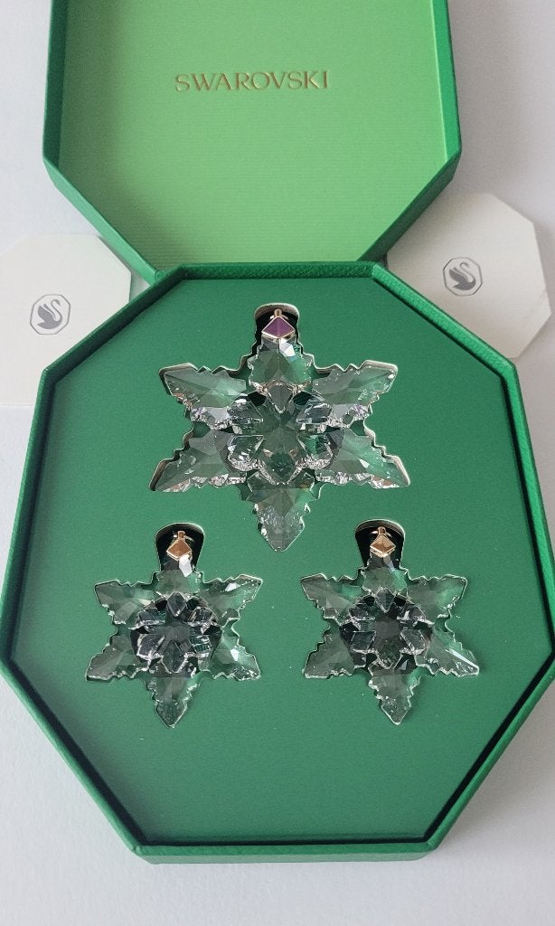 Swarovski 2024 Lim Ed Kerstster 3e Set Helder, Swarovski@.com, Verzenden, Wattens, Nieuw