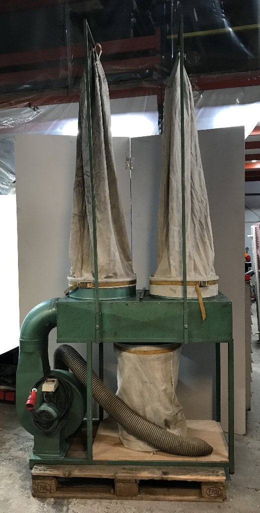 Houtmotafzuiger, 400 volt, met dubbele beluchtingszakken, Doe-het-zelf en Verbouw, Ventilatie en Afzuiging, Gebruikt, Afzuiger