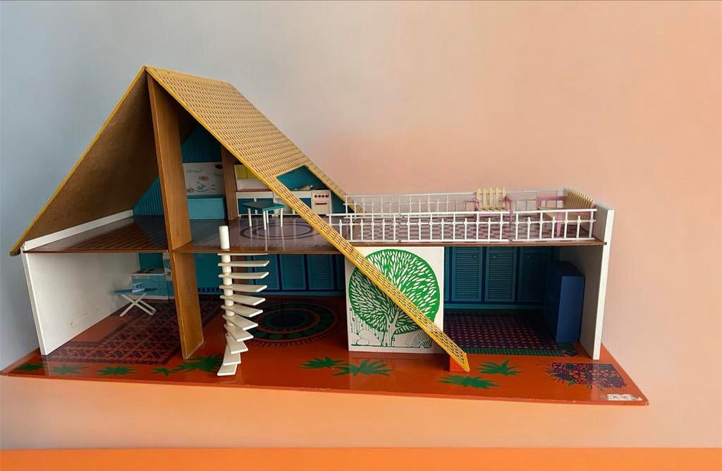 OKWA Poppenhuis Retro Vintage Jaren '60/'70, Kinderen en Baby's, Speelgoed | Poppenhuizen, Ophalen of Verzenden, Gebruikt, Poppenhuis
