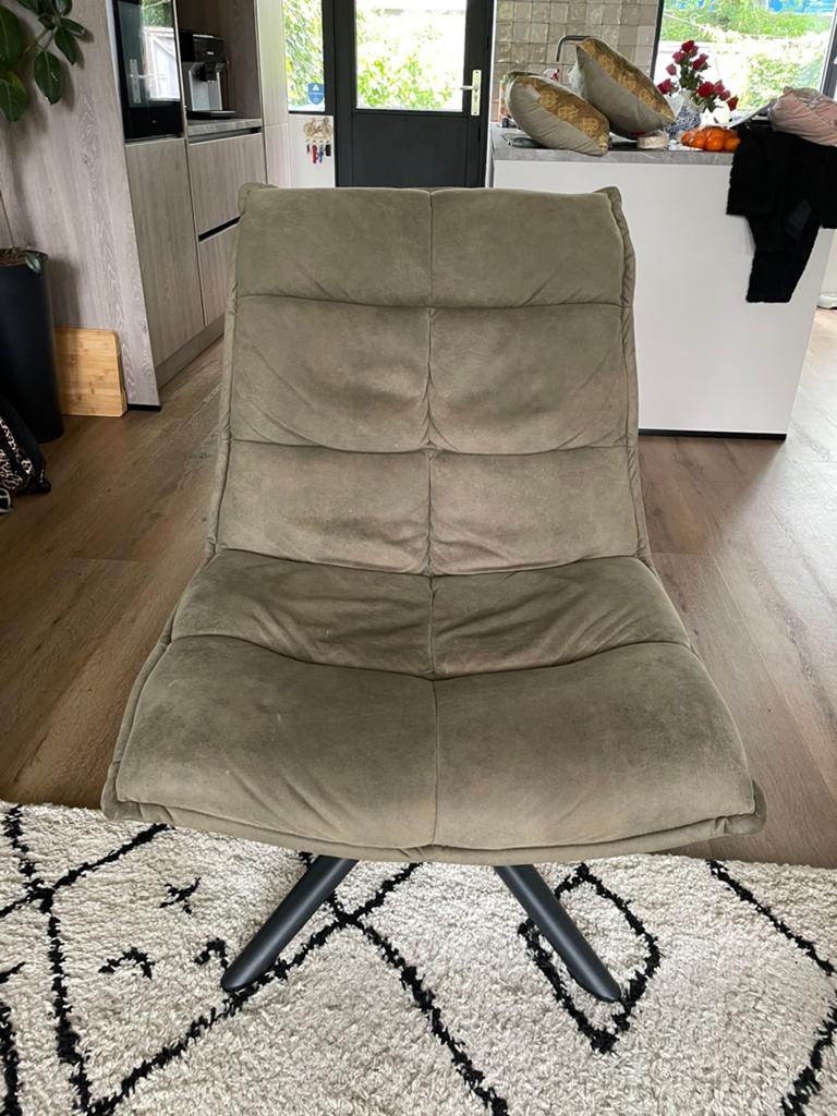 draaifauteuil groen, Ophalen, Gebruikt, 75 tot 100 cm, 50 tot 75 cm