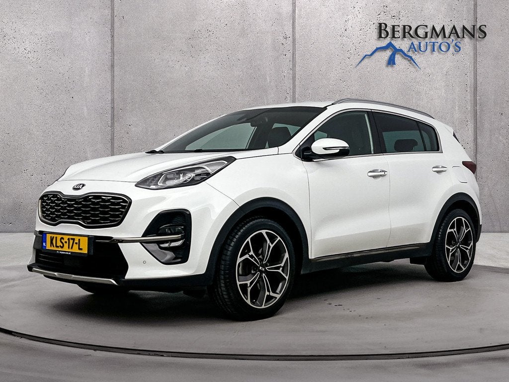 Kia Sportage - 1.6 T-GDI GT-Line // LEDER // STUUR + STOEL V, Auto's, Kia, Gebruikt, 4 cilinders, Wit, Leder