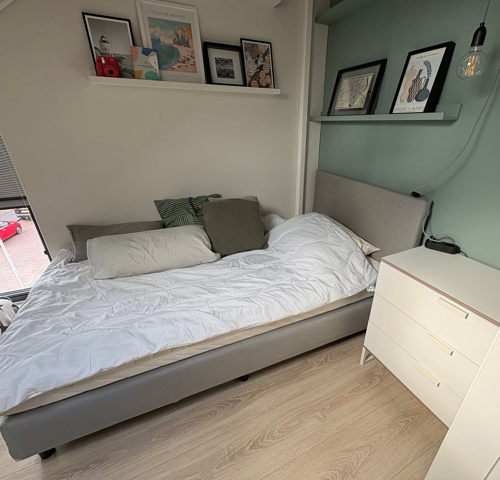 Extra brede Boxspring 1 persoon, Ophalen, Gebruikt, Eenpersoons