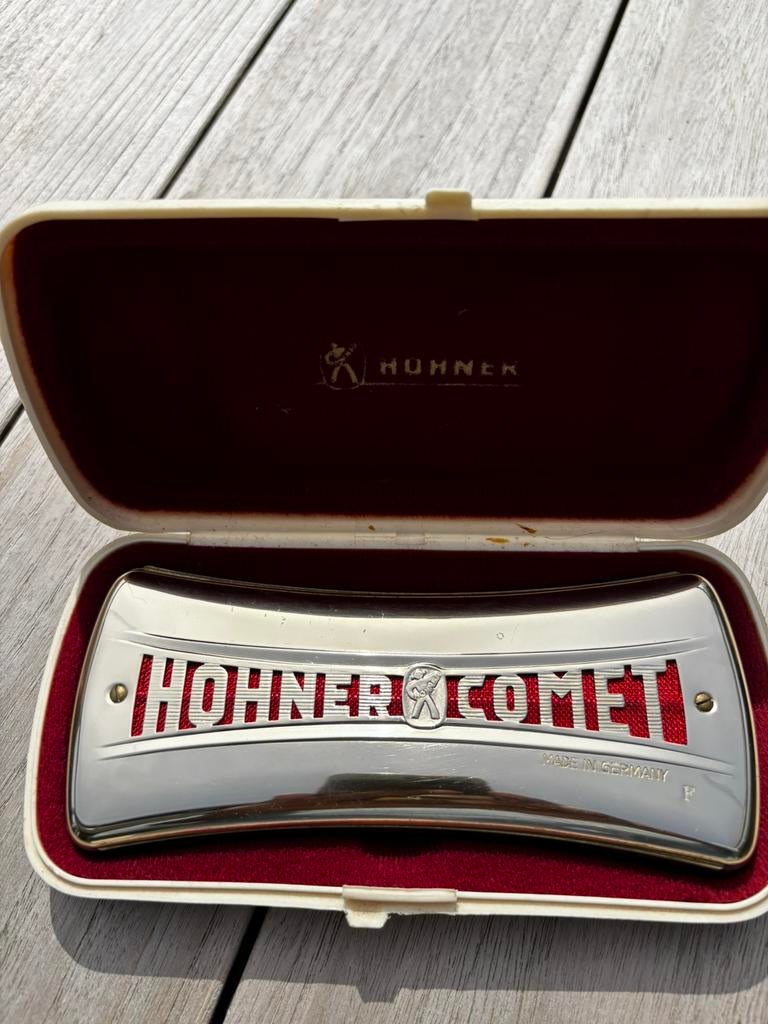 1960 Horner Comet CG mondharmonica/harp met koffer, Muziek en Instrumenten, Blaasinstrumenten | Mondharmonica's, Ophalen of Verzenden