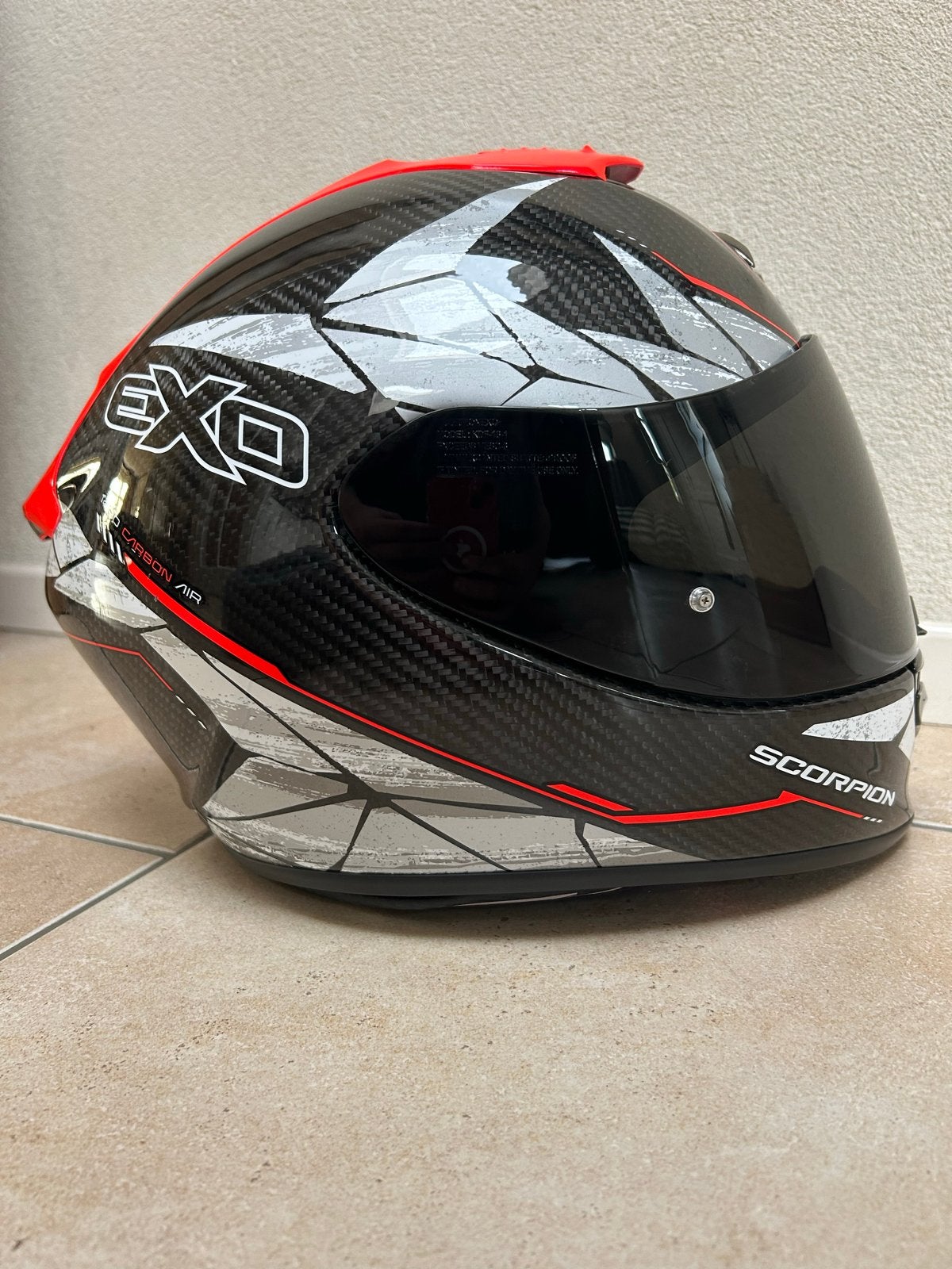 Scorpion EXO-1400 EVO Carbon Air helm - Maat XS, Ophalen of Verzenden, Tweedehands, Heren, Handschoenen