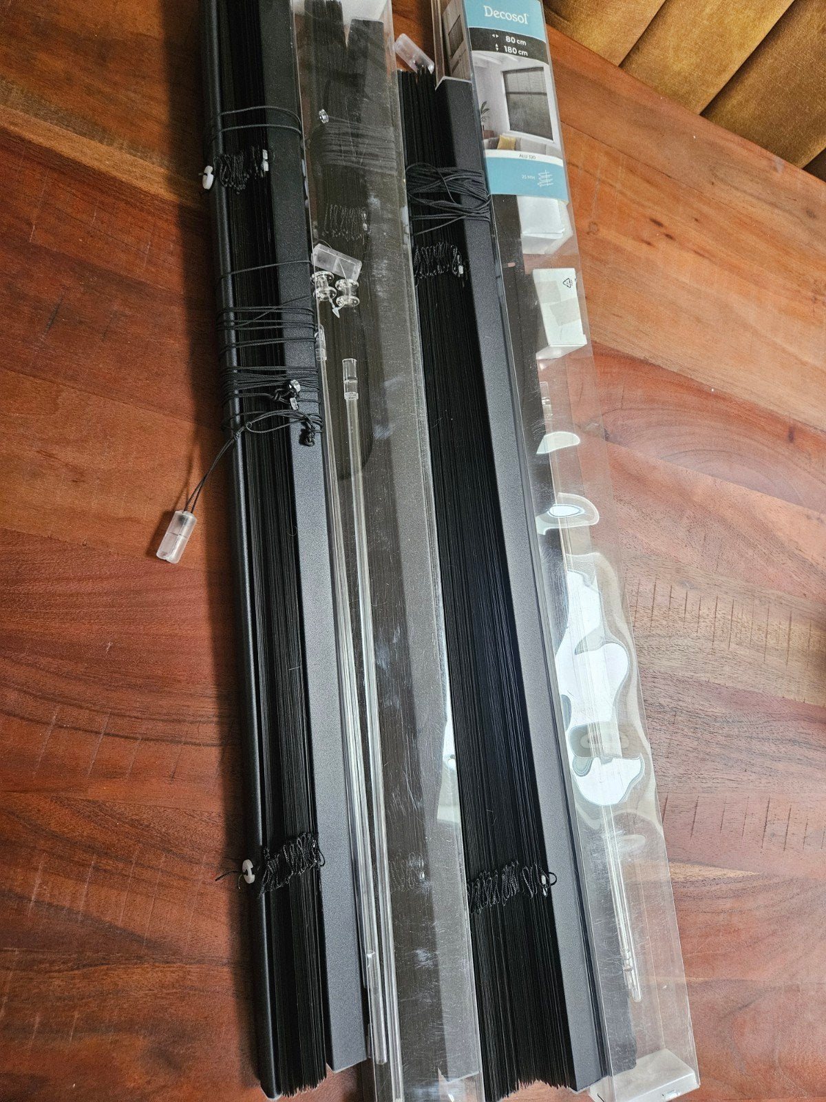 Decosol Jaloezieën Zwart 75~x160 cm 3x, Ophalen of Verzenden, Nieuw, Zwart, Jaloezie