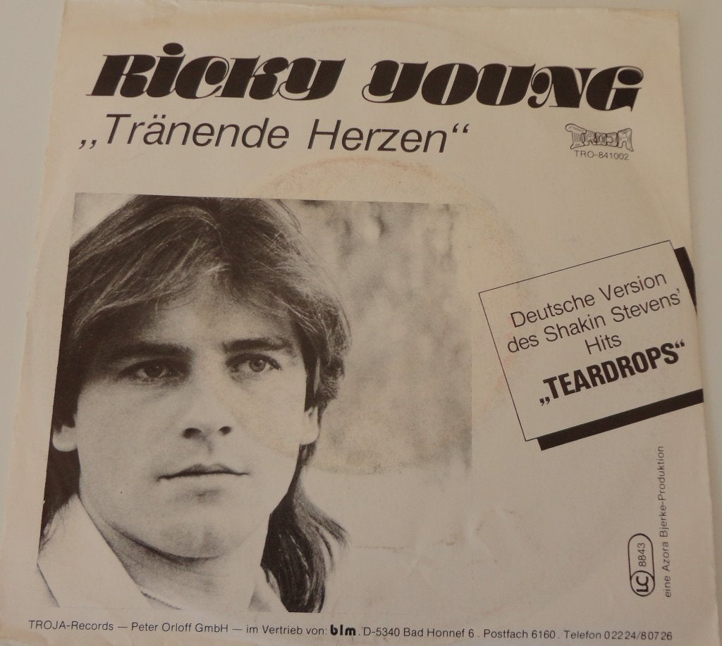 Ricky Young > Tranende Herzen, Cd's en Dvd's, Vinyl Singles, Ophalen of Verzenden, Gebruikt, 7 inch, Pop