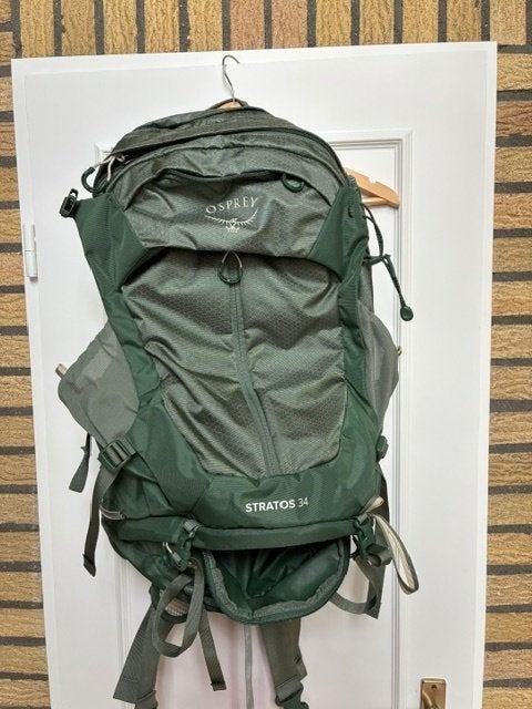 Rugzak Osprey  Stratos 34 groen  en Osprey Sirrus 34 blauw, Ophalen, Zo goed als nieuw, Rugzak
