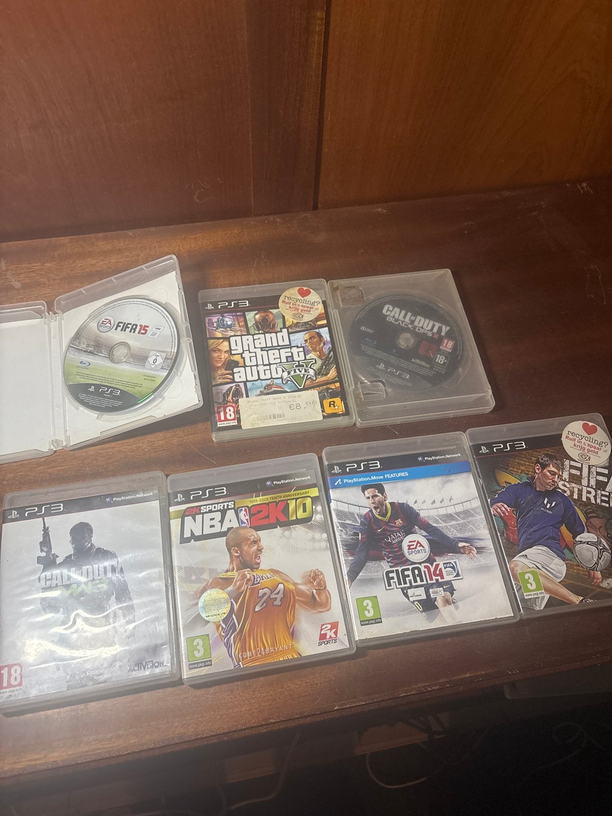 PS3 Games Bundel: GTA V, Call of Duty, FIFA, NBA 2K10, Spelcomputers en Games, Ophalen, Online, Gebruikt, Vanaf 18 jaar