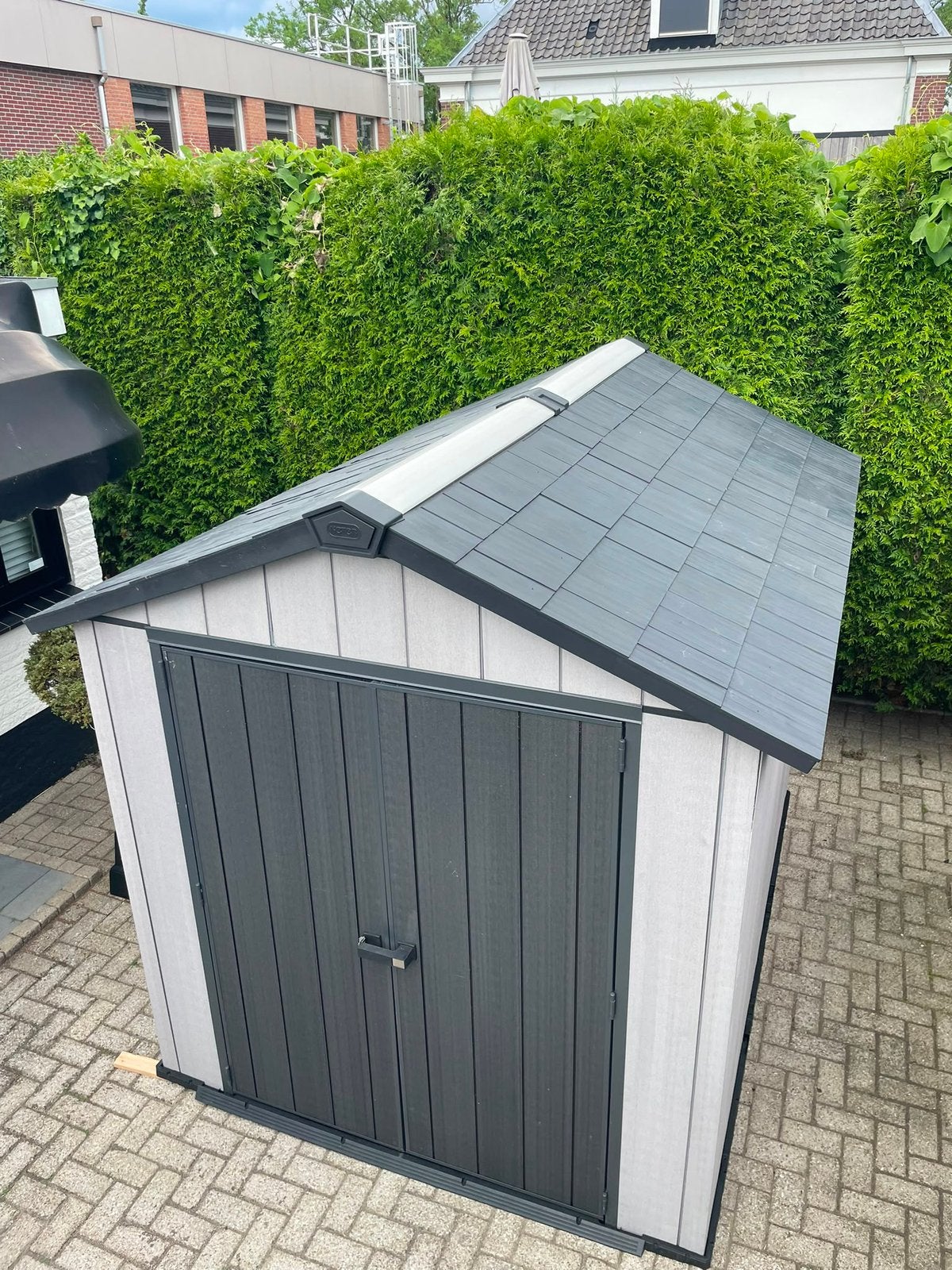 Keter Oakland 759 tuinhuis te koop, Tuin en Terras, Tuinhuizen, Ophalen, Kunststof, Tuinhuis, 250 tot 500 cm
