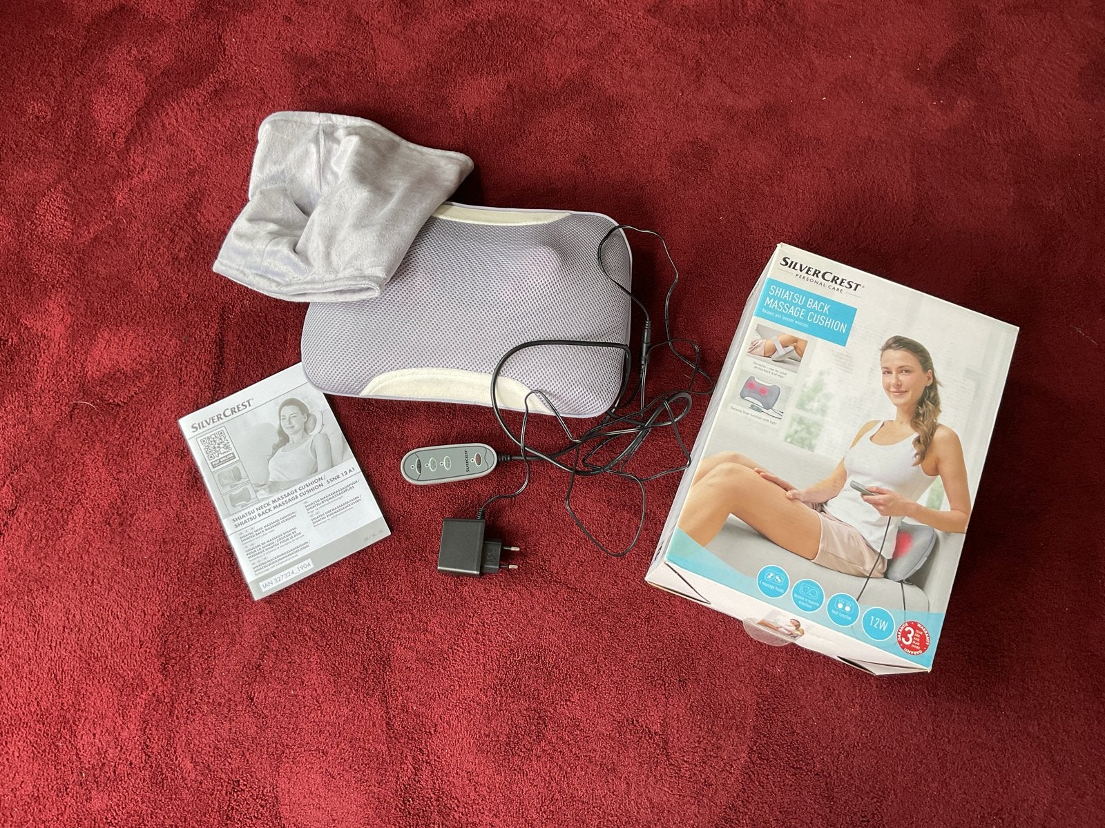 SilverCrest Shiatsu Rug Massagekussen met Warmtefunctie, Ophalen of Verzenden, Zo goed als nieuw, Massagestoel of Kussen