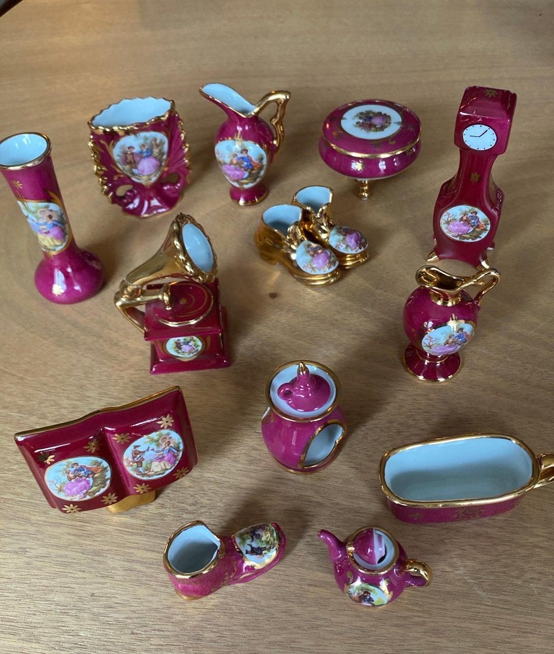 13 x vintage Limoges, 65 jaar oud. Puntgaaf, Ophalen of Verzenden