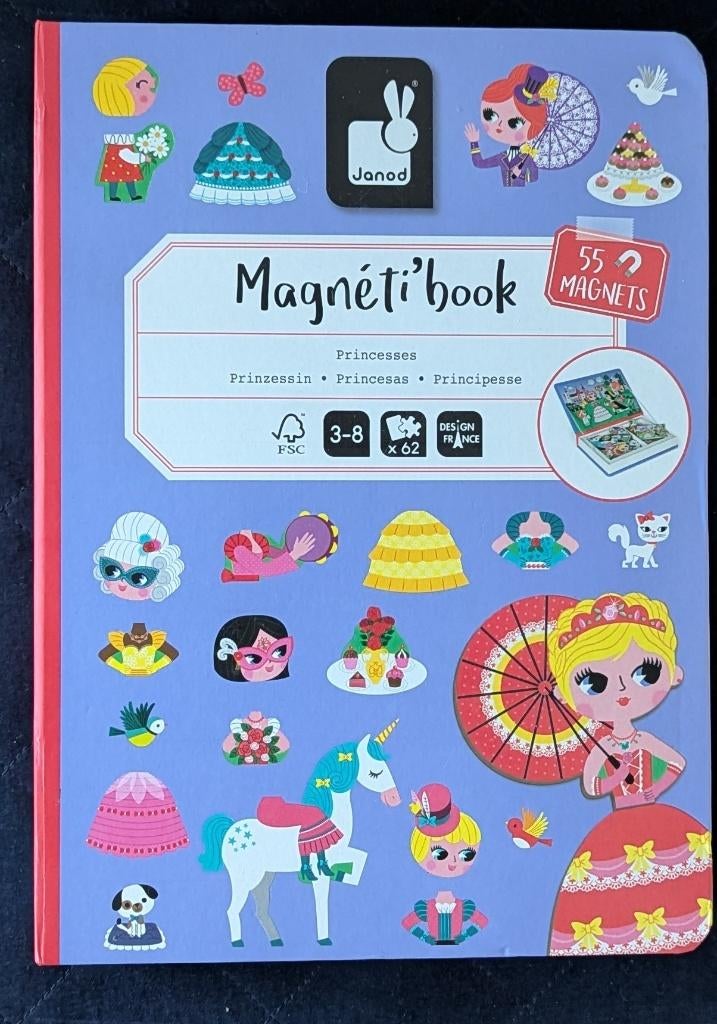 Janod Magneetboek prinsessen, Kinderen en Baby's, Speelgoed | Educatief en Creatief, Ophalen of Verzenden, Zo goed als nieuw, Puzzelen