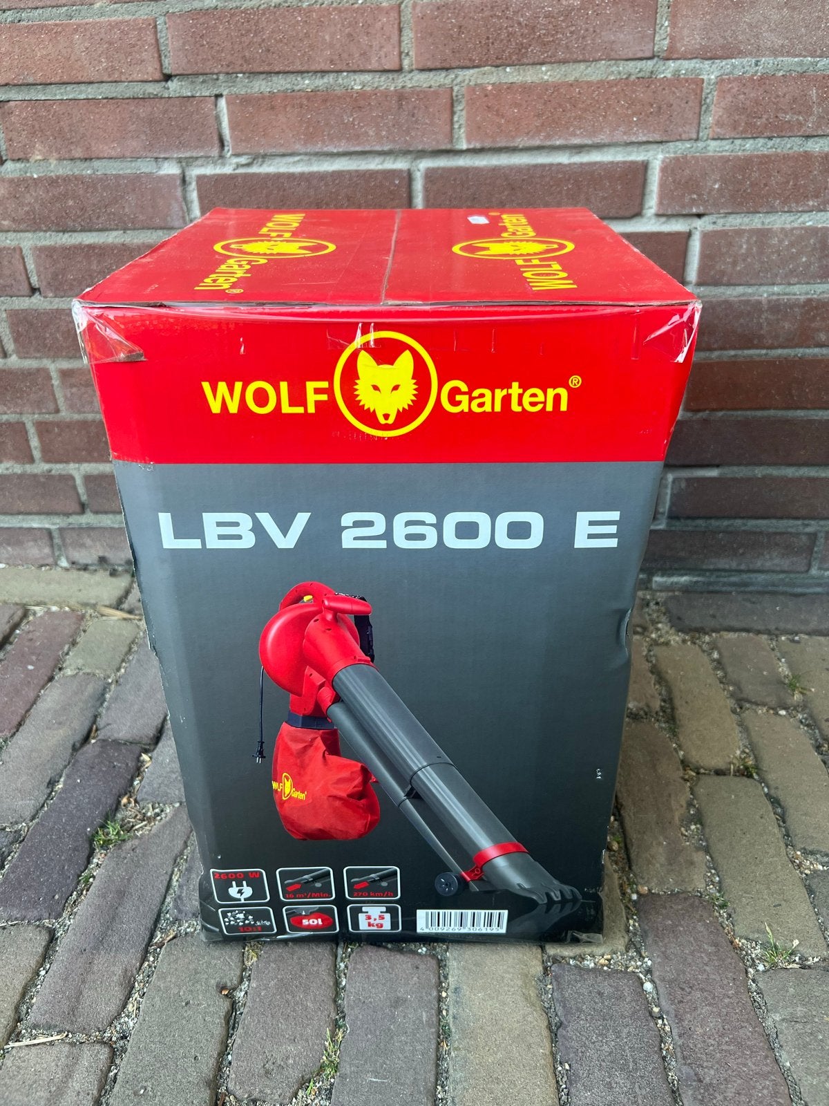WOLF-Garten LBV 2600 E Bladblazer/Bladzuiger Nieuw in Doos, Handgedragen, Nieuw, Ophalen of Verzenden, Met opvangzak