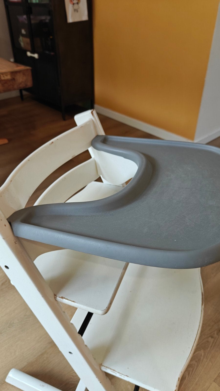 Stokke Tripp Trapp eetblad met beugel (rugleuning ontbreekt), Ophalen, Gebruikt, Meegroeistoel, Afneembaar eetblad