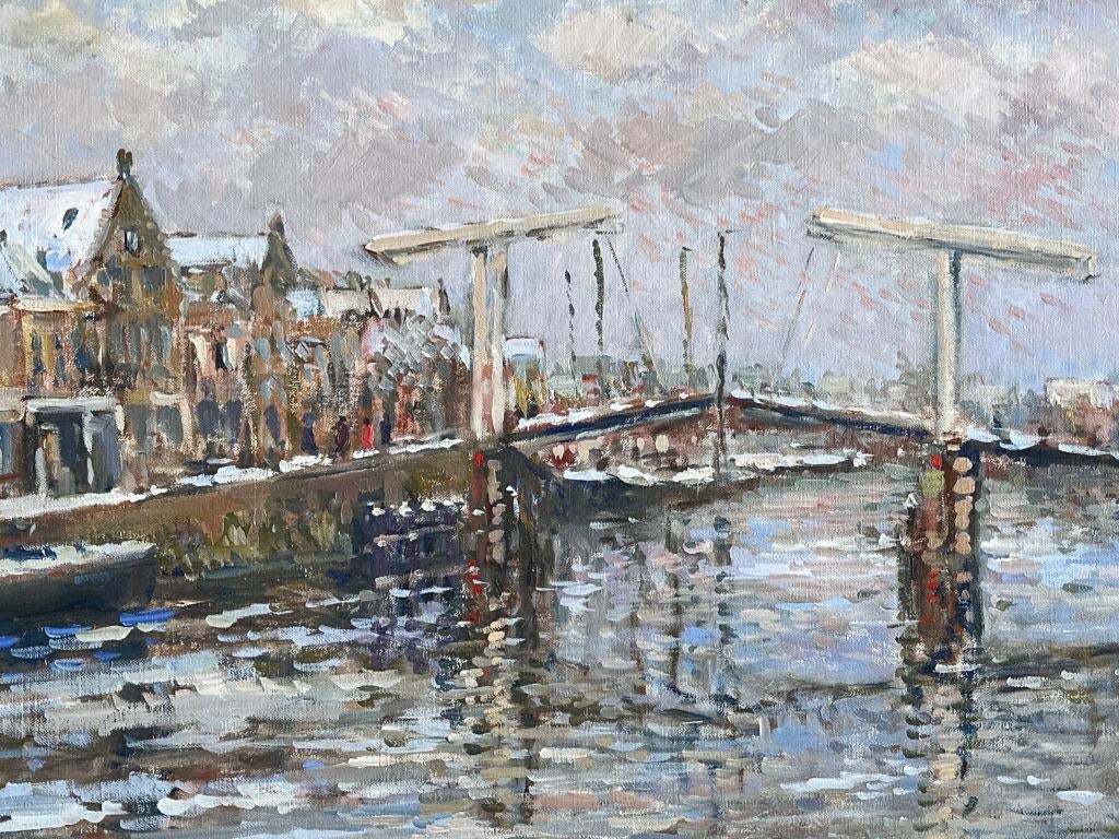 AC van Noort, stadsgezicht  van het Spaarne in Haarlem, Antiek en Kunst, Ophalen